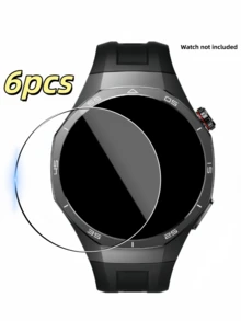(Lot de 6) Compatible pour Hw Watch GT 6/GT 6 Pro/GT 5/GT5 Pro/Watch GT 4/Watch GT Runner 2/Watch Ultimate 41mm/42mm/43mm/46mm, protecteur d'écran en verre trempé anti-rayures, compatible avec la coque, HD ultra, sans bulles, installation facile - 6 pièces - Voir 19