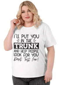 A Fun Text That Expresses A Defiant Attitude And Ironic Humor With Bold Phrases That Reflect Independence And Personal Style, Ideal For Those Who Love To Stand Out With Original Garments. A Modern, Comfortable, Casual Women's T-Shirt For Everyday Wear. - 白色 - 查看 1