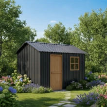 6 m² Wellblech-Dachplatten, 115x45CM, verzinkte Stahlpaneele, temporärer, abnehmbarer Geräteschuppen, 12er-Packung, Wellblech-Dachplatten für Gewächshäuser, Carports, Überdachungen, Gartenhäuser, Terrassenüberdachungen, Baumaterialien, Grün/Grau - Grau - Übersicht 8