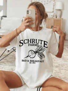 Raíz con hojas simboliza conexión con la tierra simplicidad y vida rural transmitiendo calma y nostalgia del campo camiseta de mujer casual cómoda para todas las ocasiones - Blanco - Ver 6