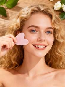 2PCS Facial Massage Tool Set, ABS Resin Face Roller And Scraping Board Kit, Lightweight Durable Material For Daily Skincare Routine, Smooth Surface For Gentle Skin Massage, Helps Relax Muscles And Improve Skin Appearance, Suitable For Face, Neck, Body And Back Use, Easy To Clean And Portable Design, Perfect For Home Spa, Self Care, Beauty Routine And Travel Use, Available In Pink And White Colors, Ideal Gift For Women, Friends, Birthdays And Holidays - 粉色 - 查看 4
