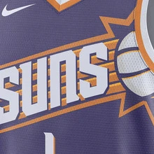 Nike Dri-Fit  Alphabet And Number Print Color Block V-Neck Sleeveless 23-24 Season Phoenix Suns Devin Booker #1 Basketball Vest, Men's, Purple - Purple - View 4