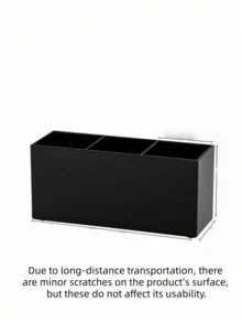1pc Makeup Brush Holder, 3-Slot Mirror Makeup Brush Storage Box, Cute Pen Holder, Eyeliner Display Box, Home Essential Accessory - Multiple Styles - View 12