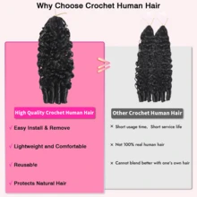 MENALUE High Quality Boho Braids Burmese Curly Crochet Human Hair 20 Inch 60g Knotless Pre-Separated Feather Human Jerry Curly Crochet Hair 3C4A Lightweight Reusable Music Wedding Festival  Look For Daily Life, Like Wedding,Makeup,Lashes, Dates, And Theme Parties And So On Pelucas De Cabello Humano Human Hair Wigs Glueless Human Hair Wig ,Peluca De Cabello Humano,Human Hair,Wigs Human Hair,Wig,Christmas,Stocking Stuffers,Christmas Gifts,Hair, Maquillaje,Christmas Decrotions For Women,Gifts,Hair Stuff,Hair Accerssories,Suitable For Parties, Daily Use, Schools, Birthday Banquets And Other Occasions.Body Wave Yaki Straight Ocean Wavehuman Hair Wig Kpop Demon Hunters 9am Hair Store Human Hair Bob Wig Human Hair Human Hair Weft Real Hair Extensions Clip In Hair Weft Keratin Bond Hair Weft Seamless Hair Weft Christmas Hair Holiday Hair Extensions Festive Hair Pieces Christmas Glitter Hair Xmas Hair AccessoriesHuman Hair Weft - Crimson Red Bouncy Wave.Your 2026 Beauty Glow-Up Awaits. - Natural Black - Xem 7