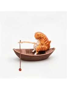 2件組海洋主題魚缸微景觀裝飾品，貓咪小船釣魚造景飾品，高品質樹脂耐用魚缸裝飾，盆栽植物配件 | 節日禮物 | 給釣魚愛好者的禮物 - 一般 - 查看 9