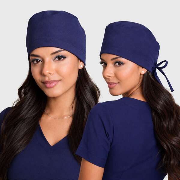 Touca Cirúrgica Hospitalar Uniforme Médico boné Cirúrgico Scrub Privativo e Lenço Chef para Cozinha Uniforme Ajustável com Amarração Enfermagem Veterinária Estética Odontologia Medicina Clínicas e Hospitais Sem transparência Tecido Oxfordine Premium tamanho Único Uso Diário Reutilizável