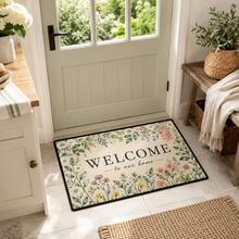 1pc "WELCOME TO OUR HOME" Minimalist Floral Design Doormat - Bedroom Carpet, Entryway Rug, Suitable For Home Decor, RV Entrance Mat, Room Accessories, Living Room, Study, Bedside, Sofa, Balcony - Multi-color a Style - View 10