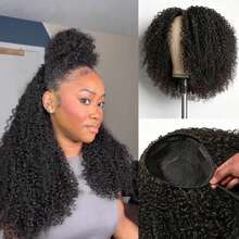SHINEHAIR 3-In-1 Curly Wig For Women, 200% Density, Natural Curly Hair, Glue-Free, Ideal For Travel, Invisible Headband With Drawstring, Perfect For Beginners, Headband With Natural Curly Hair, Glue-Free, Ideal For Travel, Lace Front, Natural Color, Headband For Everyday Wear