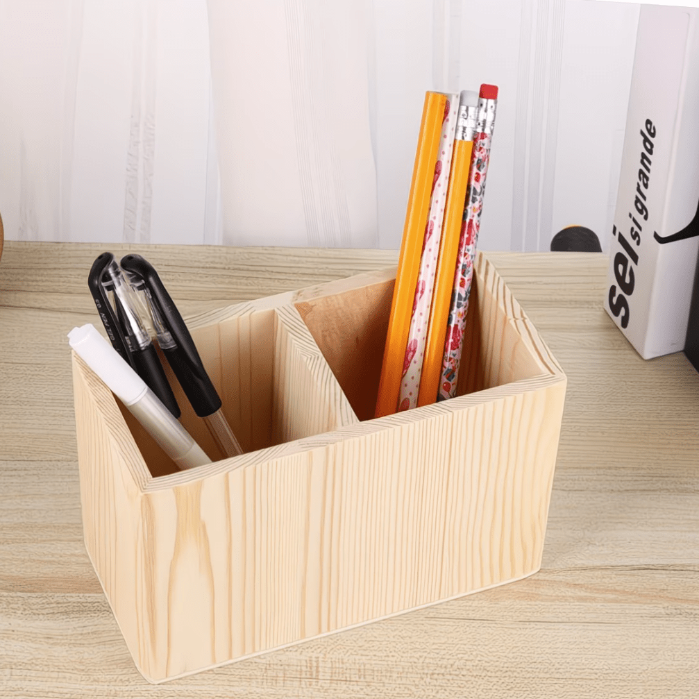 1 hộp đựng mỹ phẩm bằng gỗ, đồ gốm gỗ chưa hoàn thiện, cốc gỗ, bút và hộp đựng bút bằng gỗ, hộp đựng đồ dùng văn phòng bằng gỗ, hộp phân phối, hộp đựng, hộp đựng bút bằng gỗ, bàn trang điểm, đa chức năng. - Nhiều màu - Xem 7