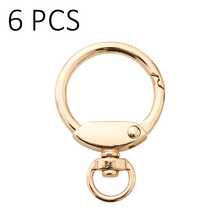 Bộ 4/6/10 móc khóa lò xo bằng hợp kim kẽm, vòng kim loại thích hợp cho ốp điện thoại, túi xách, móc chìa khóa, đồ trang trí Halloween. - Bạc - Xem 16