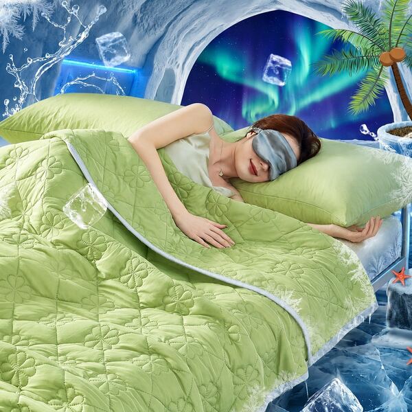 Double-Sided Cooling Blanket, Summer Quilt, Thin Quilt, Suitable For Those Who Are Sensitive To Heat. Double-Sided Cooling, Breathable, Lightweight Quilt, Soft, Comfortable, And Absorbent. Air-Conditioning Quilt, Can Be Used In The Bedroom Or As A Sofa. Machine Washable.