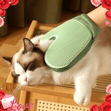 2-In-1 Silicone Pet Grooming Glove, Gentle Deshedding Brush, Suitable For Dogs And Cats, Upgraded Five-Finger Design For Long And Short Hair, Easy To Clean, Gentle Deshedding, Pain-Free Grooming, Invigorating Massage - Multicolor - View 10