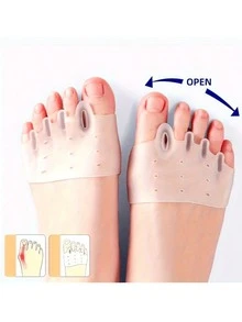 2pcs Silicone Forefoot Pads With Ergonomic 5-Hole Honeycomb Design, Offering Excellent Shock Absorption, Breathability And Secure Fit. Aside From Daily Foot Care, It Can Also Serve As A Practical Accessory For Art, Weddings And Home Decor, Providing Comfortable Wear For Wedding Shoes, Formal Shoes And Home Matching. - Multicolor - View 3