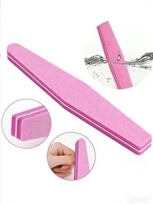 20pcs Nail Buffers, Double Sided Nail Files Buffer Blocks 100/180 Grit Portable Washable Sanding Buffing File Arc Shape (Pink) - Baby Pink - View 6