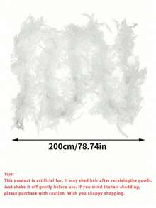 6.6ft Colorful Artificial Feather Scarf, Suitable For Women, Can Be Used For Dancing, Wedding, Party, Halloween, Stage Decoration, Festival Party Headdress Accessories, Clothing Accessories, Scarf Decoration, Suitable For Birthday Party, Halloween, Christmas, Racing, Afternoon Tea, New Year's Eve, Concert And Home Decor, Dance Wedding, Stage Performance, Carnival Costume And Accessories, Party Supplies, An Ideal Gift Choice. - Multicolor - View 11