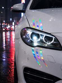 Waterproof Demon Claw Car Sticker, Headlight & Hood Eyebrow Decal, Creative Personalized Scratch Cover Decal Sticker, Suitable For Car Exterior Decoration - A - View 7