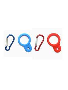 6 Colors Random Outdoor Sports Water Bottle Hook (3 Silicone Rings + 3 Carabiners) - Durable Beverage Hook, Combines Portable Carabiner And Running Water Bottle Clip, Practical Backpack Accessory, Christmas Gift, Outdoor Hiking/Climbing Portable Hook And Backpack External Attachment Accessory - Multicolor - View 12