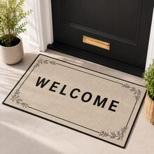 1pc "WELCOME TO OUR HOME" Minimalist Floral Design Doormat - Bedroom Carpet, Entryway Rug, Suitable For Home Decor, RV Entrance Mat, Room Accessories, Living Room, Study, Bedside, Sofa, Balcony - Multi-color a Style - View 5