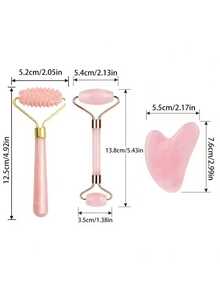 3pcs Resin Facial Massage Roller, Gua Sha Scraping Tool For Face, Body, Neck And Eyes, Anti-Wrinkle Skin Care Tool - View 11
