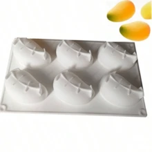 1 pieza Molde de silicona con forma de mango para postre mousse, DIY 6 filas o 10 filas, molde para helado de mango, chocolate, accesorios de cocina para el hogar, cajas para pasteles, bandeja de aperitivos. - Multicolor - Ver 2