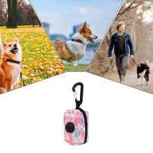 1pc Abstract Design Cute Pet Waste Bag Dispenser, Without Waste Bags, Compatible With Any Dog Leash - Multicolor - View 3