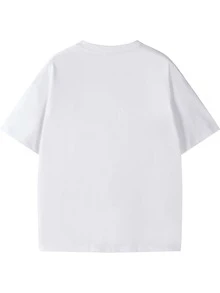 Women's Colorful And Inspirational Cotton T-Shirt - Short Sleeve, Slim Fit, Casual Printed T-Shirt - White T-Shirt With Pink, Green, And Yellow Spiral Lettering That Reads "FOCUS On The GOOD," Decorated With A Heart. | Perfect For Spreading Positivity And Positive Energy. | Casual, Comfortable, And Fashionable Everyday Wear. Just One Piece: Women's Blouses - 白色 - 查看 3