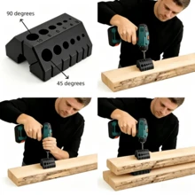 Giá đỡ mũi khoan, dụng cụ dẫn hướng khoan cầm tay, dụng cụ dẫn hướng khoan chính xác 45 độ và 90 độ. - 1 gói - Xem 3