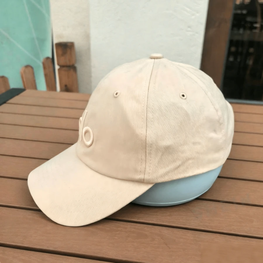 可调节男女通用休闲户外卡车司机字母棒球帽，街头嘻哈黑色星形设计 - 卡其色 - 查看 1