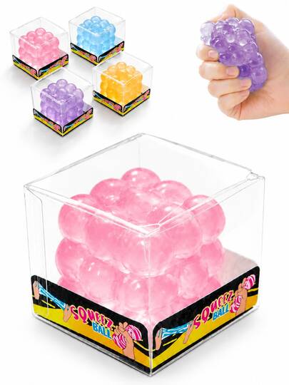 1pc New Malt Squeeze Stress Relief Magic Cube Toy, Ultra-Thin Squeeze Malt Anti-Pressure Toy, Soft Slow Rebound Water Cube Toy, Grape Texture, Slow Rebound, Durable, Suitable For Students, Teenagers And Adults, Ideal Holiday Surprise Stress Relief Gift, Holiday/Birthday Gift, Halloween Gift, Christmas Gift, Christmas Eve Gift