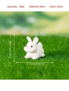 Adorable Mini Resin Rabbit Miniature - Cute Fairy Garden Ornament, Micro Landscape DIY Crafts Decoration - A - View 6