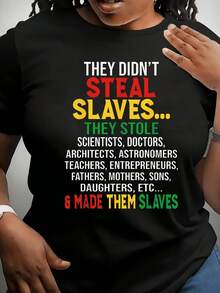 Powerful Phrase That Honors African History And Celebrates The Resilience Of Peoples Who Were Wise, Creative, And Builders Of . Comfortable Casual Women's T-Shirt With An Inspirational Message. - 黑色 - 查看 1