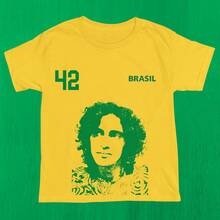 Brazilian Popular Music (MPB) Classics T-Shirt, Fan Style, 100% Cotton, Premium Print - 黃色 - 卡埃塔諾.維洛索 - 查看 3
