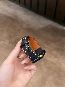 1件馬蹄扣微纖維材質人造皮革錶帶，適用於 38/40/41/42/44/45/49mm Ultra/Ultra2/SE/SE2/9/8/7/6/5/4/3/2/1 - 鉚釘皮革 - 查看 9