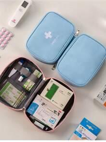 1/4pcs New Medical Storage Bag, Portable Travel First Aid Kit, Outdoor Emergency Medical Pouch, Epidemic Prevention Medicine Storage Bag - Multicolor - View 4