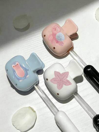 Funda portátil para cepillo de dientes con diseño de animales marinos lindos, estuche de almacenamiento de cepillo de dientes para viajes, cubierta protectora para el cabezal del cepillo de dientes, soporte para cepillo de dientes, regalo ideal para parejas, amigos, familia, maestros, entusiastas de los viajes, esencial para el hogar y la residencia estudiantil, excelente para el regreso a clases, el Día de la Madre