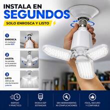 DOSYU Lámpara LED Tipo Abanico Ajustable 90° E27 de Alta Potencia Luz Blanca Brillante - Blanco - Ver 4