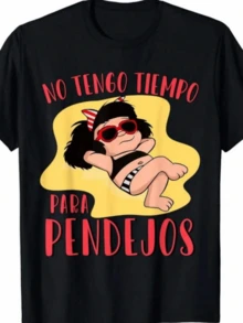 Figura divertida que transmite actitud segura y humor rebelde con colores vivos y frase que expresa independencia moderna ideal para mujeres con personalidad fuerte camiseta de mujer casual cómoda para uso diario - Negro - Ver 8