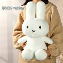 MIFFY 官方米菲兔毛绒玩具 25厘米 50厘米 可爱兔子毛绒动物 柔软睡眠伴侣枕头 舒缓拥抱玩偶 可爱卧室装饰 舒适玩具 抓娃娃机奖品 女孩生日礼物 - 彩色 - 查看 15
