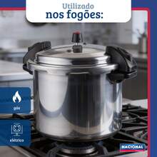 ALUMINIO NACIONAL Panela Pressão Fechamento Externo Profissional 20L Nacional - Cinza - Visão 3