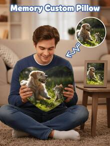 1pc Customized Heart-Shaped Throw Pillow, Couple Photo Pillow, Can Customize Personal Photos Or Favorite Actors, Pets, Singers And Idols, Suitable For Couples And Home Decor, Romantic Home Decor | Interesting Design | Decorative Pillow - Upload Picture Customization - View 10