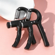 1-2个R型可调节多功能防滑健身握力器 - 黑色 - 查看 8