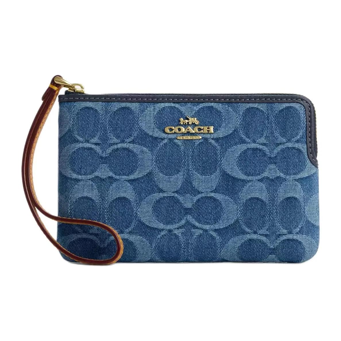 Coach品牌Logo女士手拿包 - 靛藍色CDF26IMTYV - 查看 1