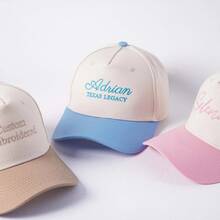 1pc Personalized Embroidered Trucker Hat, Customizable Text Baseball Cap, Vintage Distressed Dad Hat, Adjustable Unisex Casual Cap, Retro Streetwear Hat, Y2K Fashion Baseball Cap, Birthday Gift, Snapback - Multicolor - View 5