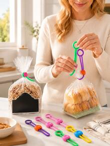 10PCS Colorful Reusable Bag Clips – Food Storage & Snack Sealing Clips For Kitchen Organization - 1 - View 2