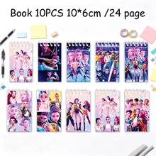 10pcs Korean Notebook, Spiral Bound, A5/A7 Cute Anime Style Notebook, Suitable For Students & Teenagers, Portable Spiral Notepad For Note-Taking & Journaling, Thick Paper, Ideal Gift For Fans - View 5