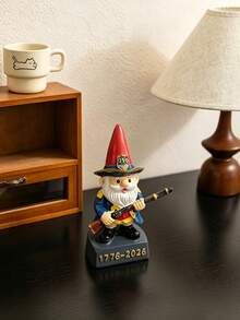 Charming Honor Guard Dwarf Resin Statue, Independence Day Collection Commemorative Decoration, Exquisite Interior Decoration, Courtyard And Home Decoration, Non Often Suitable For Room Decoration - 1PC - View 3