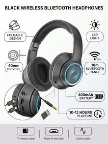 Kids Youth Wireless Headphones, Noise Isolating Earphones, Bass Stereo Headphones, Wireless Earbuds, Powerful Bass Headphones, Noise Canceling Wireless Headphones, Hands Free Calling Earphones, Computer Headphones For Children Teens - View 5