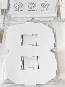 字母和0-9数字形状纸托盘,手工创意盒,适合婚礼派对用品,可盛放蛋糕、巧克力、糖果、鲜花和水果,适合节日派对、毕业典礼、婚礼、婴儿派对、周年纪念日、圣诞节、情人节、新年、生日派对装饰和摄影道具。 - 彩色 - 查看 14