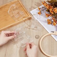 1/2pcs Transparent Portable Phone Stand, Acrylic Phone Holder, Non-Slip Desktop Phone Bracket, Suitable For Desk, Desktop Accessories - Two Transparent Colors - View 10