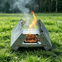 Stove Folding Emergency Camping Stove With Pot Support Rack, Ultra Lightweight & Easy To Use - A - View 4